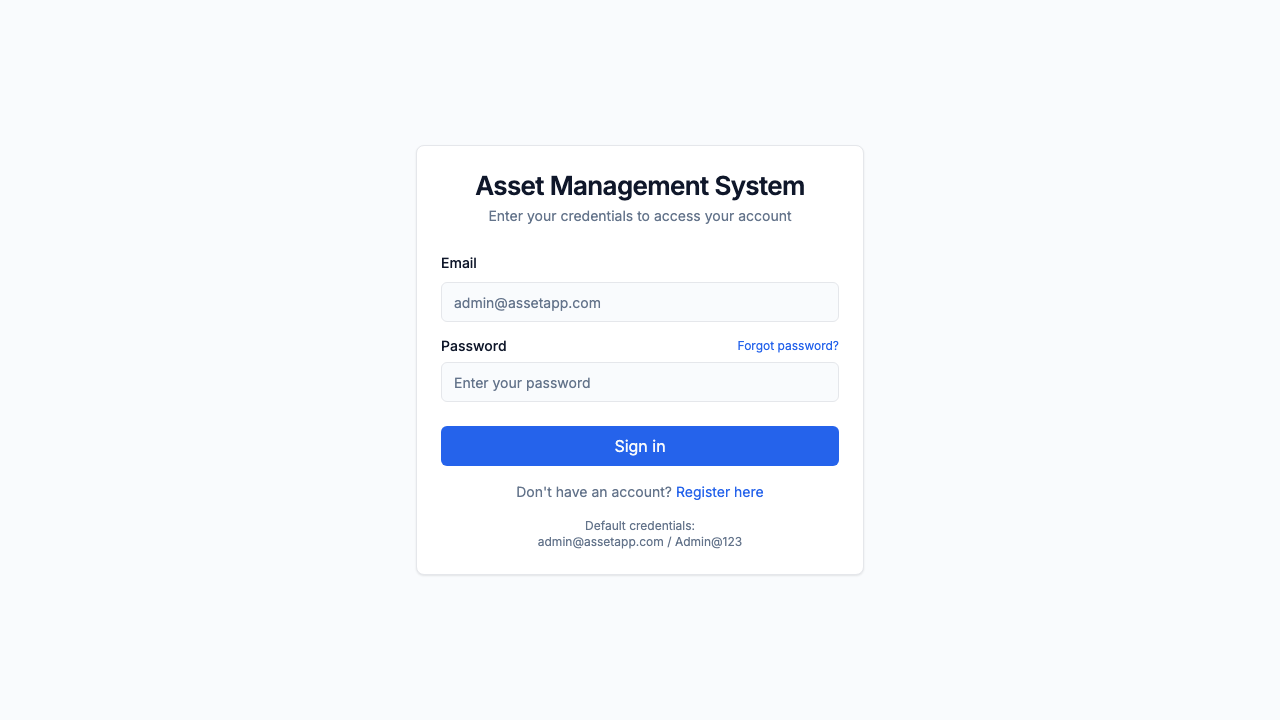 Asset Management System